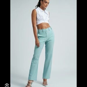 Mint Straight Leg High-Waisted Pants